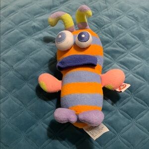 Little Miss Matched Sock Monster Soft Toy Plush Orange Blue Alien Approx 7"
